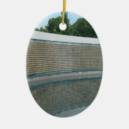 WWII Memorial Freedom Wall in Washington DC Ceramic Ornament
