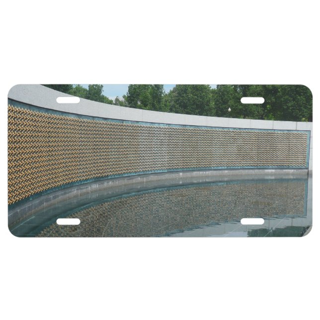 WWII Memorial Freedom Wall in Washington DC License Plate (Front)