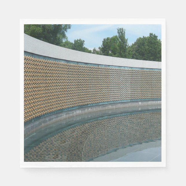 WWII Memorial Freedom Wall in Washington DC Paper Napkins (Front)