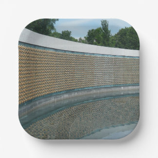 WWII Memorial Freedom Wall in Washington DC Paper Plates