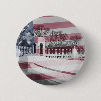 WWII Memorial with Flag Overlay Button