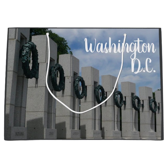 WWII Memorial Wreaths I Large Gift Bag (Front)