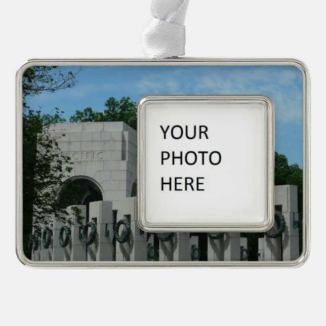WWII Memorial Wreaths II in Washington DC Christmas Ornament (Front)