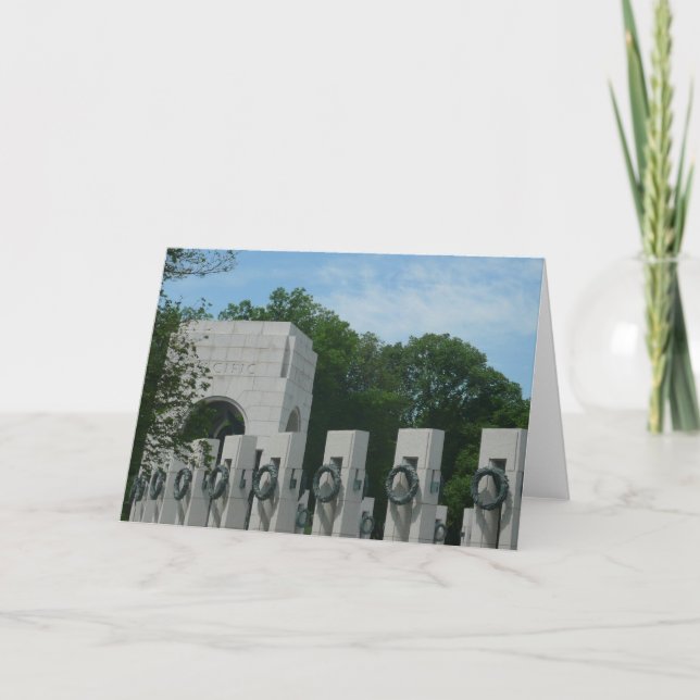 WWII Memorial Wreaths II in Washington DC Holiday Card (Front)