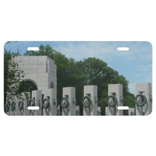 WWII Memorial Wreaths II in Washington DC License Plate (Front)
