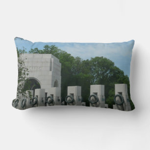 WWII Memorial Wreaths II in Washington DC Lumbar Pillow