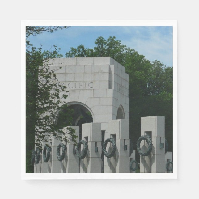 WWII Memorial Wreaths II in Washington DC Napkins (Front)