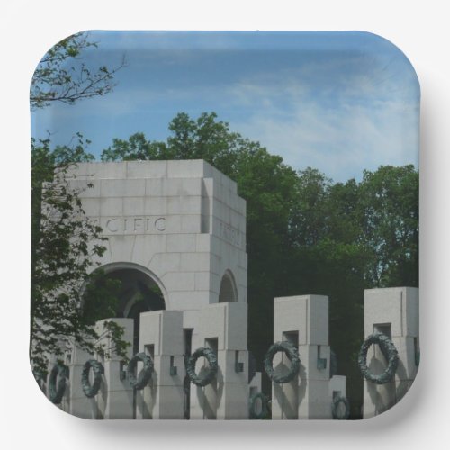 WWII Memorial Wreaths II in Washington DC Paper Plates