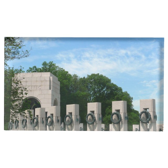 WWII Memorial Wreaths II in Washington DC Place Card Holder (Front)