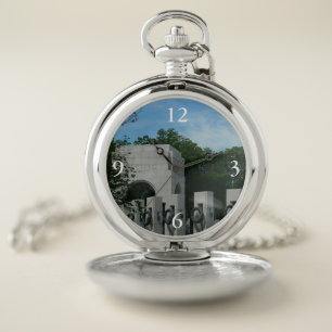 WWII Memorial Wreaths II in Washington DC Pocket Watch