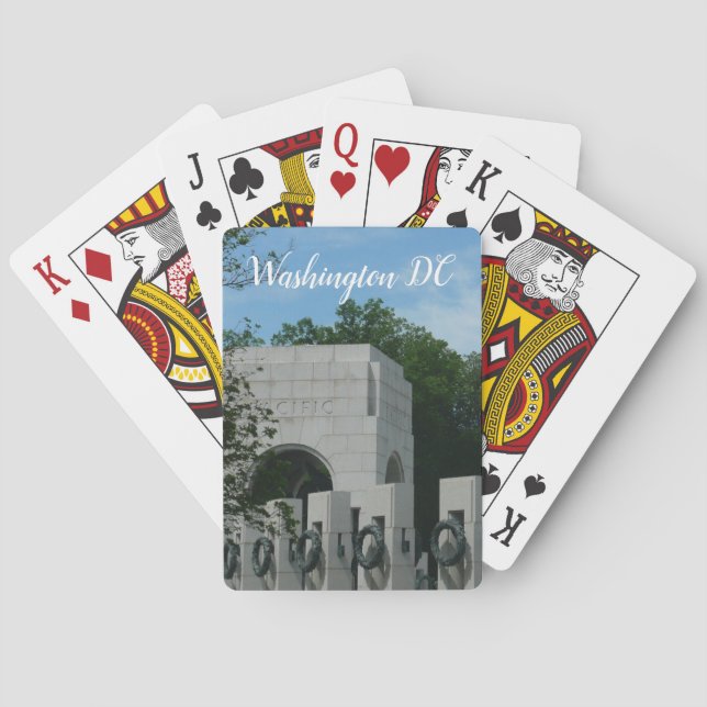 WWII Memorial Wreaths II in Washington DC Poker Cards (Back)