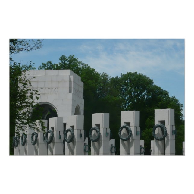 WWII Memorial Wreaths II in Washington DC Poster (Front)