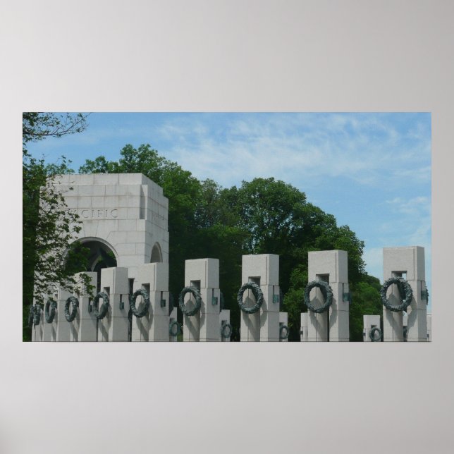 WWII Memorial Wreaths II in Washington DC Poster (Front)
