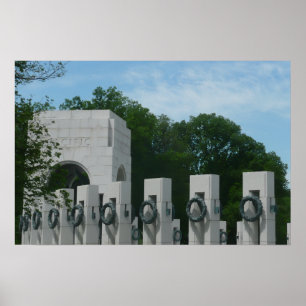 WWII Memorial Wreaths II in Washington DC Poster