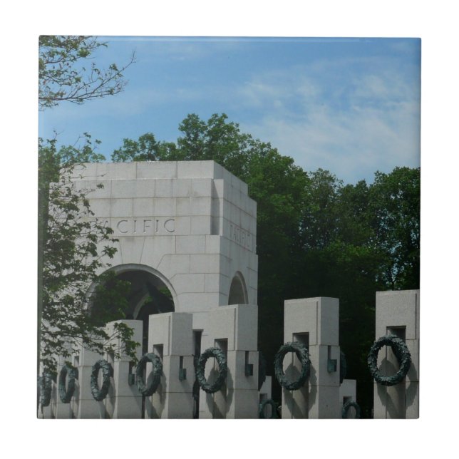 WWII Memorial Wreaths II in Washington DC Tile (Front)