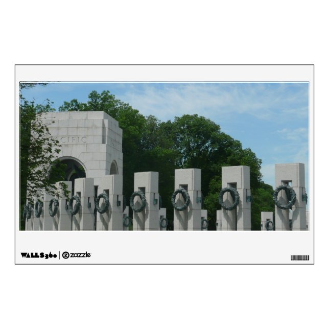 WWII Memorial Wreaths II in Washington DC Wall Decal (Front)