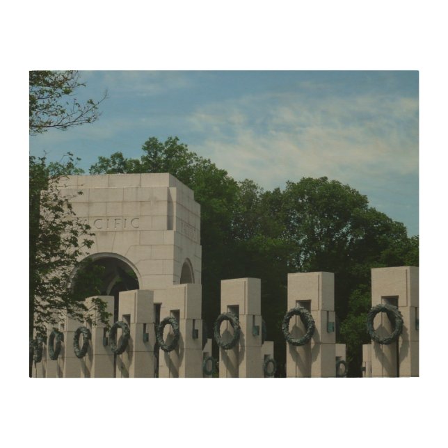 WWII Memorial Wreaths II in Washington DC Wood Wall Decor (Front)