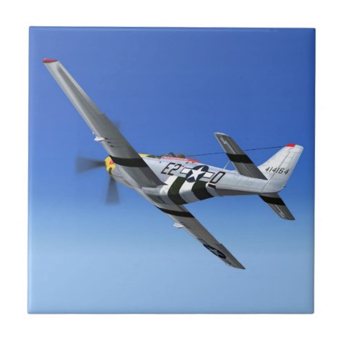 WWII P51 Mustang Fighter Plane Ceramic Tile