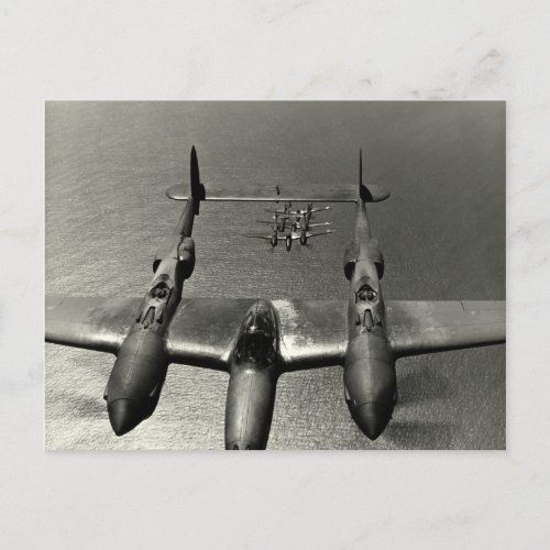 WWII P_38 Lightnings Postcard