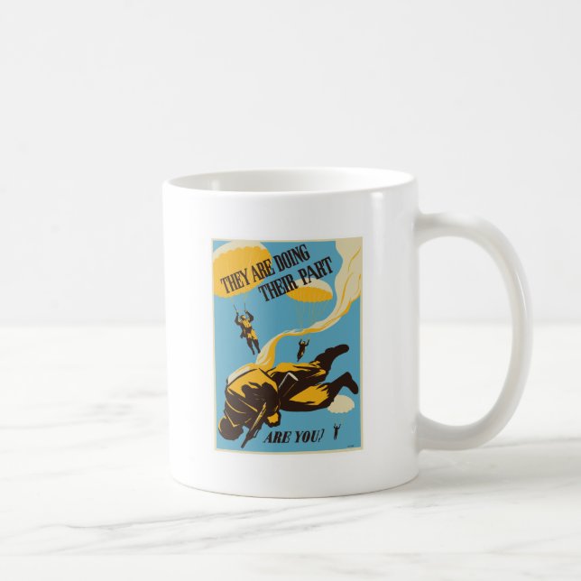 WWII Paratrooper Coffee Mug (Right)
