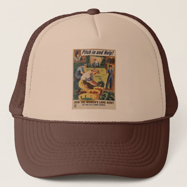 WWII Patriotic Poster Hat (Front)