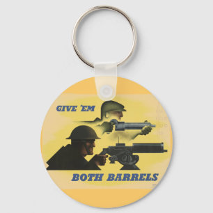 WWII Patriotic Poster Keychain
