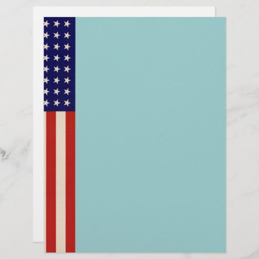WWII Patriotic Poster Letterhead (Front/Back)