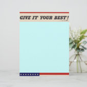 WWII Patriotic Poster Letterhead (Standing Front)