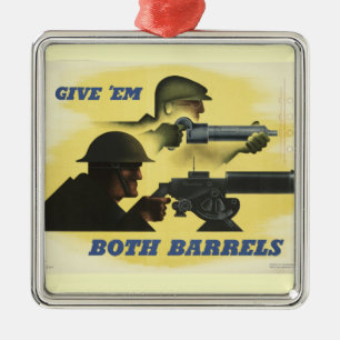 WWII Patriotic Poster Ornament