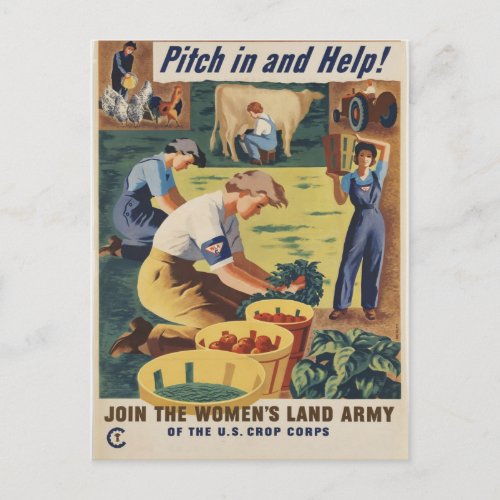 WWII Patriotic Poster Post Card
