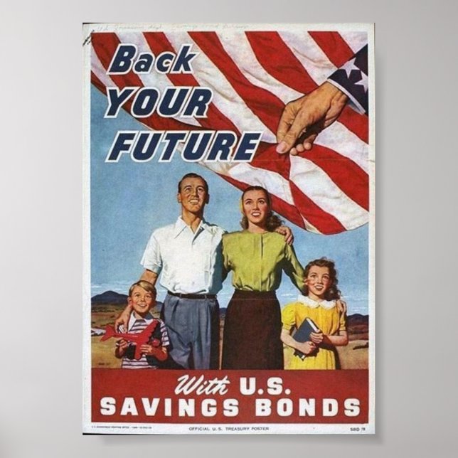 WWII Patriotic Poster / Saving Bonds (Front)