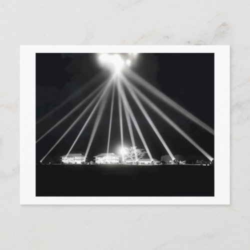 WWII Pearl Harbor Searchlights Postcard