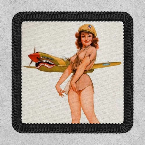  WWII Pin Up Girl _ Vintage Art Patch