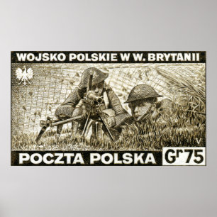 WWII Polish Army in England Poster
