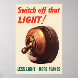 WWII Propaganda Art Print Great Britain, Switch