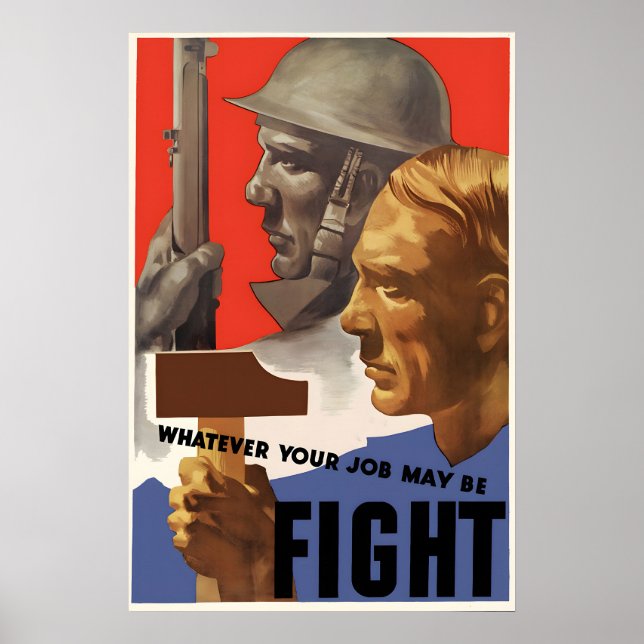 WWII Propaganda Poster Canada - Whatever Your Job (Front)
