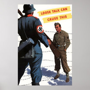WWII Propaganda Poster Loose Talk Can Cause This