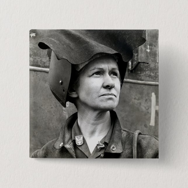 WWII Rosie the Riveter Button (Front)