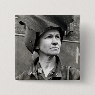 WWII Rosie the Riveter Button