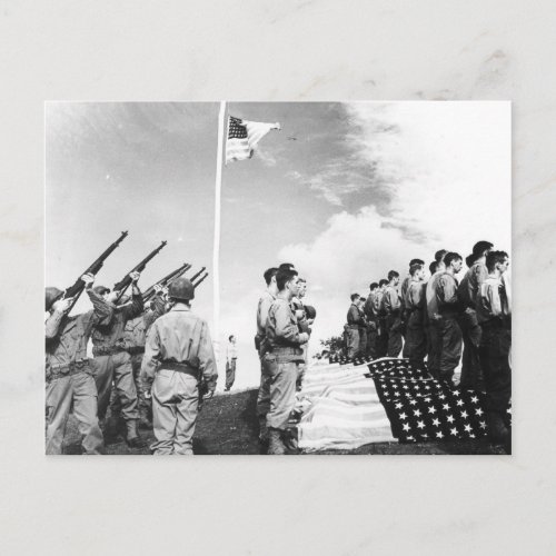 WWII Salute to Fallen Soldiers Postcard