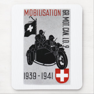 WWII Swiss Recon Motorcycle Mouse Pad