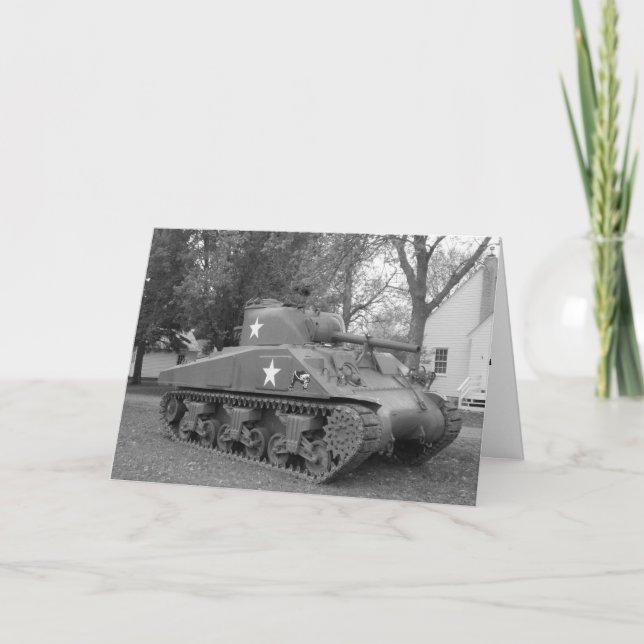"WWII Tank" Thank You Card (Front)