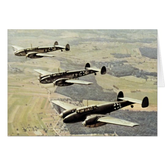WWII Three Messerschmitt ME-110 Card