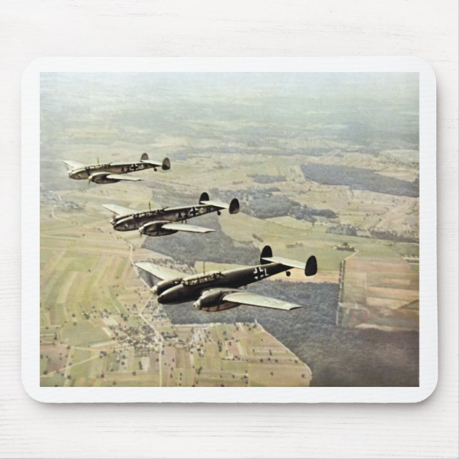WWII Three Messerschmitt ME-110 Mouse Pad (Front)