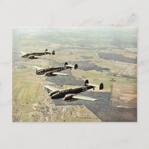 WWII Three Messerschmitt ME_110 Postcard