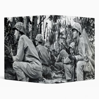 Wwii Us Marines On Peleliu 3 Ring Binder by historicimage at Zazzle