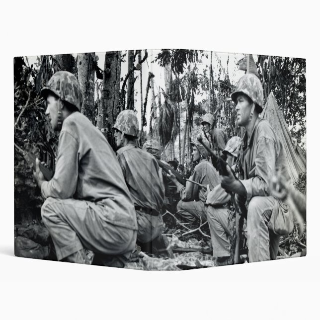 WWII US Marines on Peleliu 3 Ring Binder (Background)