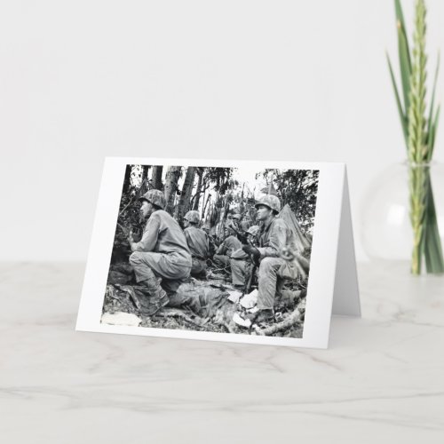 WWII US Marines on Peleliu Card