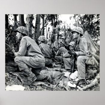 Wwii Us Marines On Peleliu Poster by historicimage at Zazzle
