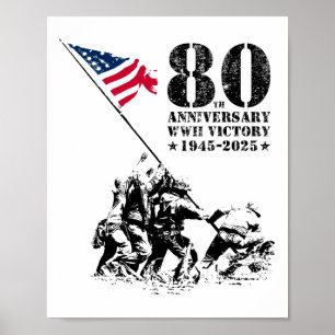 Wwii Victory 80th Anniversary 1945-2025 Veterans 4 Poster